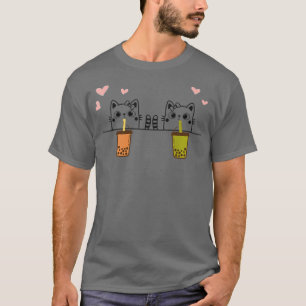 Camiseta Anime japonês Boba Tea Bubble Anime Kawai