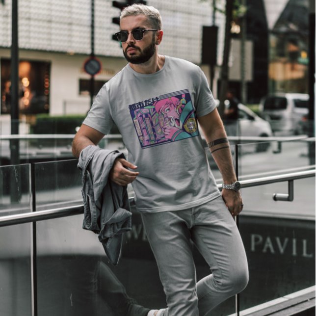 Camiseta Anime japonesa fumando (Criador carregado)