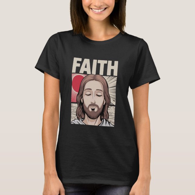 Camiseta Anime Jesus Gift Funny Japanese Christ God Christi (Frente)