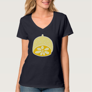 Camiseta Anime Kawaii, Comida de limão-branco-amarelo