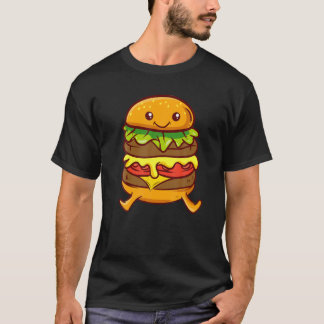 Camiseta Anime Kawaii Cute - Burger - Hamburger - Estético