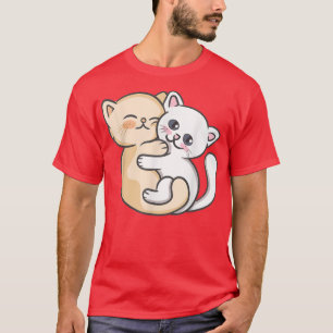 Camiseta Anime Kawaii Cute - Gatinho Cuddling - Kawaii J