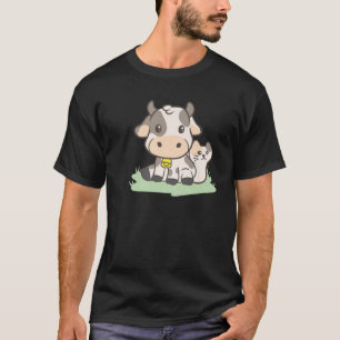 Camiseta Anime Kawaii Cute - Vaca Com Aestheti, Fazendeiro