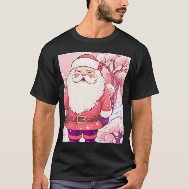 Camiseta Anime Kawaii Papais noeis bonitos Natal Snowy Saku (Frente)