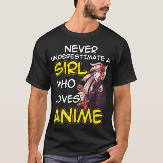 Camiseta Anime Kawaii para Mulheres e Meninas como amante d