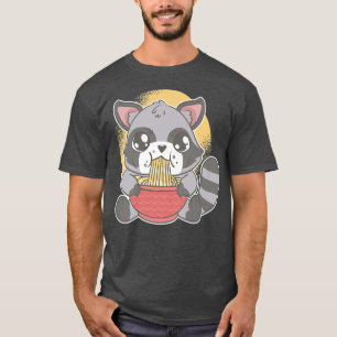 Camiseta Anime Kawaii Raccoon Trash Panda Otaku Japão Cute