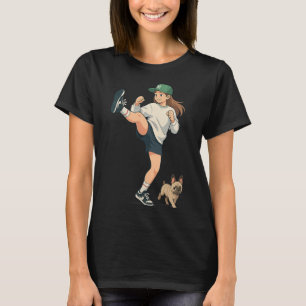 Camiseta Anime Kickboxer Caminhando French Bulldog Streetwe