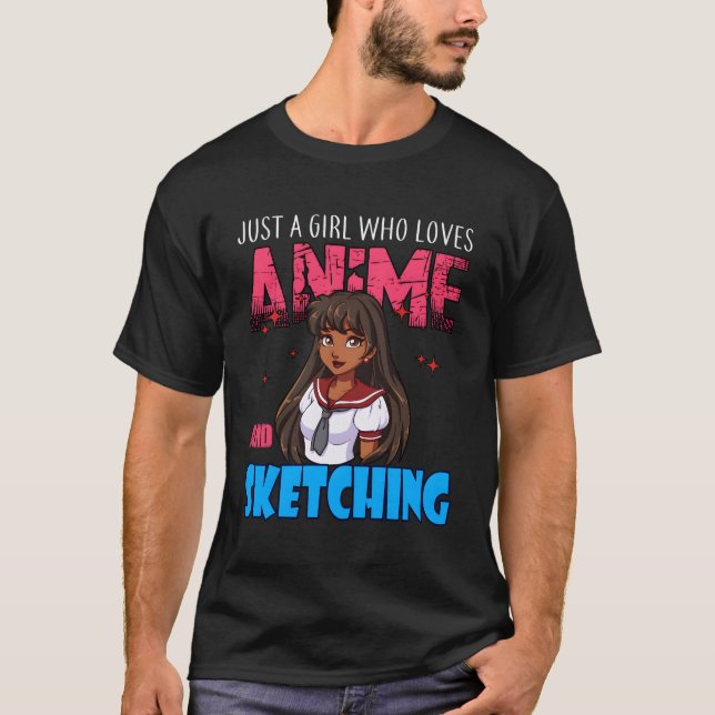 Camiseta Anime Lover Girl É Uma Menina Que Ama Anime E S (Frente)