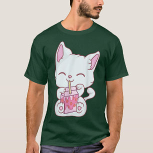 Camiseta Anime Maneki Neko Para Mulheres Raparigas Kawaii S