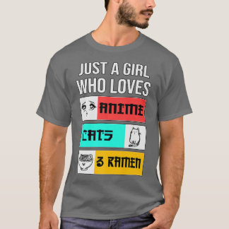 Camiseta Anime manga cats caneta japonesa, estilo cômico
