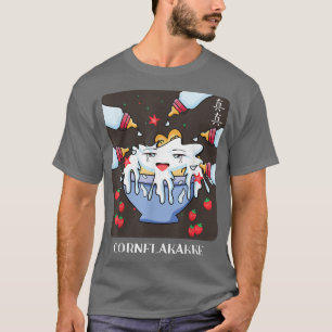 Camiseta Anime Manga do Japão Pun Foodie Otaku Cornfla