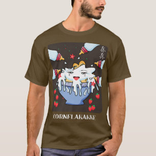 Camiseta Anime Manga do Japão Pun Foodie Otaku Cornfla