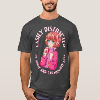 Camiseta Anime Manga Kawaii - Estética Rosa - Morango