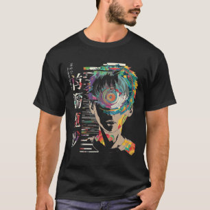 Camiseta Anime Manga Motif Mandala Trabalho de arte Anime 1
