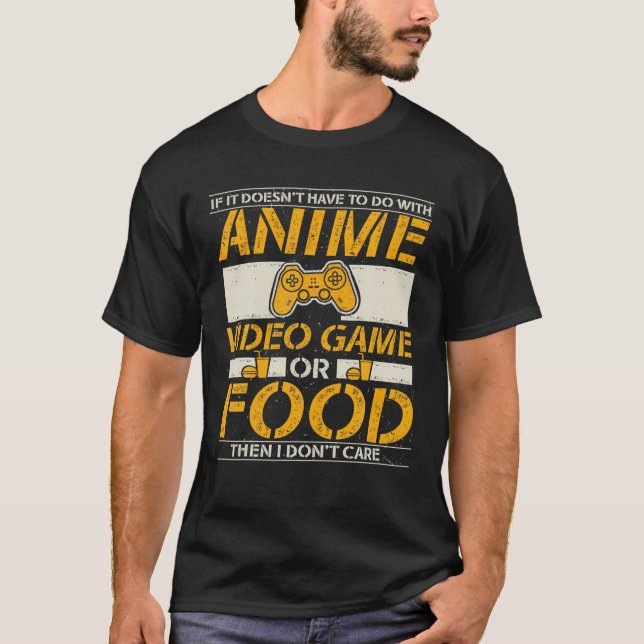 Camiseta Anime Manga Video Game Controller Ou Comida Depois (Frente)