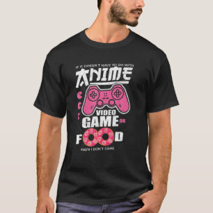 Camiseta Anime Manga Video Game Controller Ou Comida Depois