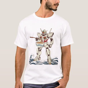 Camiseta Anime Mecha comendo marinheiros Impressão