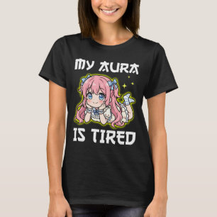CAMISETA ANIME - MINHA AURA ESTÁ CANSA