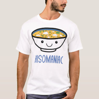 Camiseta Anime Misomaniac Funny Miso Japonês de Sopa Kawaii