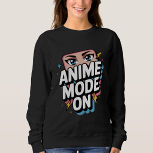 Camiseta Anime Mode On Olhos de Mangá Estiloso par