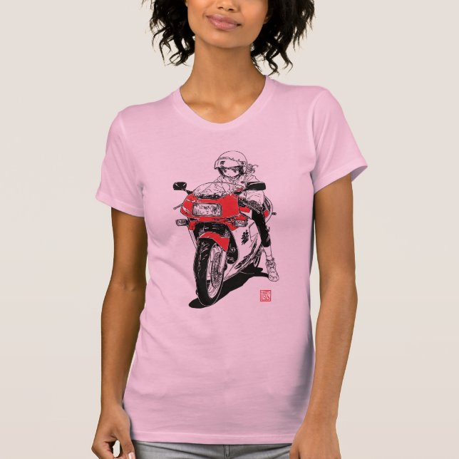 Camiseta Anime Motor Girl V01 T-Shirt (Frente)