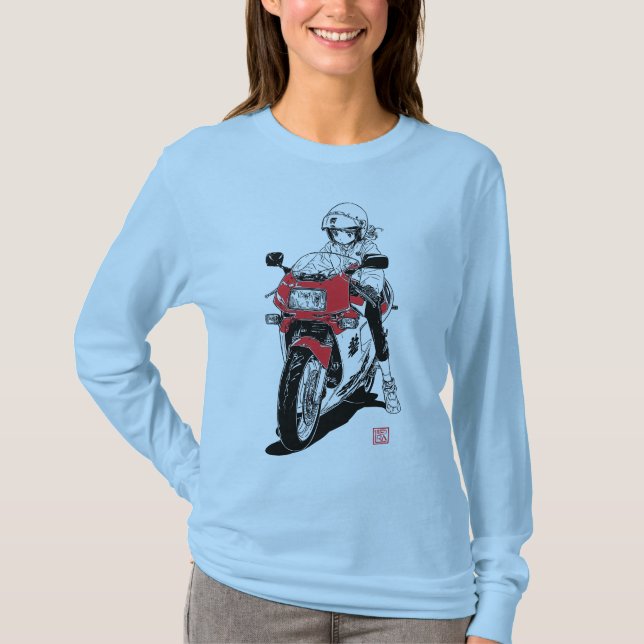 Camiseta Anime Motor Girl V01 T-Shirt (Frente)