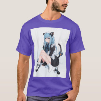 Camiseta Anime Neko Cat Girl Maid Pastel Kawaii Japanese Wa