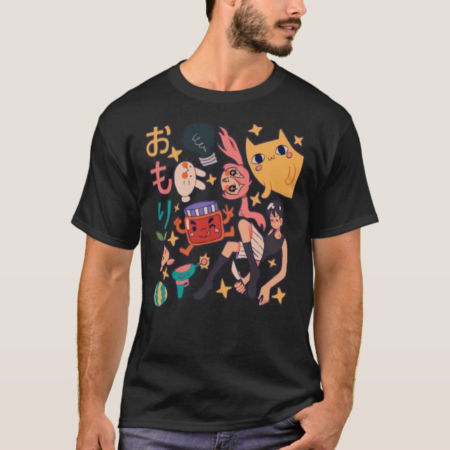 Camiseta Anime Omori, Sunny Basil Kel Aubrey Hero Mari, Gif (Frente)