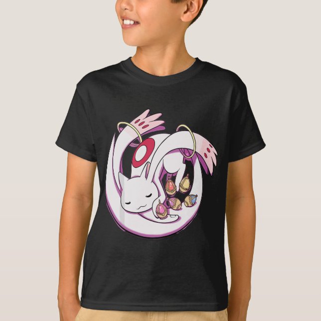 Camiseta Anime personagem de estimação Sleepy Kyubey Classi (Frente)