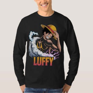 Camiseta Anime Pirate Warrior Sticker – Straw Hat Hero Powe