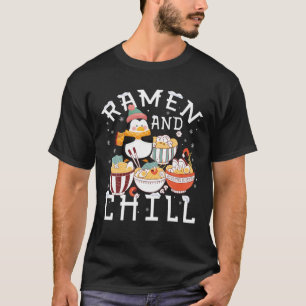 Camiseta Anime Ramen And Chill Retro Japanese Noodles Aesth