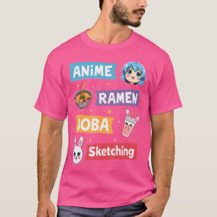 Camiseta Anime Ramen Boba Desenhando Anima