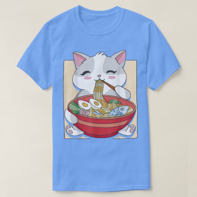 Camiseta Anime Ramen Cat Otaku  (Frente do Design)