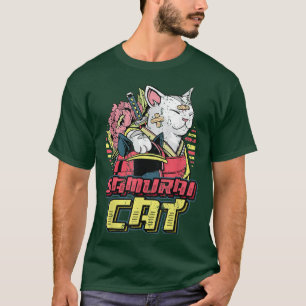 Camiseta Anime Samurai Cat Anime (2)
