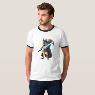 Camiseta Anime Samurai Esquilo Guerreiro