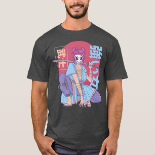 Camiseta Anime samurai guerreira japonesa