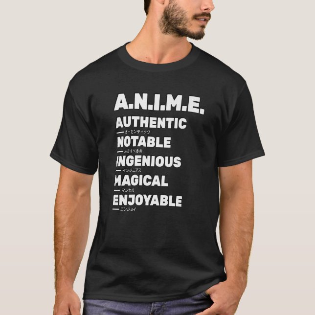 Camiseta Anime Significa Magia Autêntica Notável Ingênica (Frente)