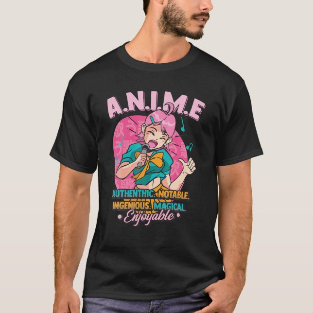 Camiseta Anime Significa Magia Autêntica Notável Ingênica (Frente)