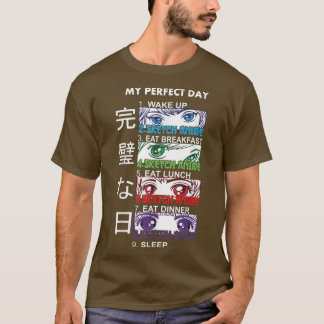 Camiseta Anime Sketching Shirt Sketching Anime Perfect Day 