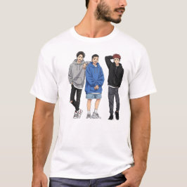 Camiseta Anime Squad Goals - Três Amigos