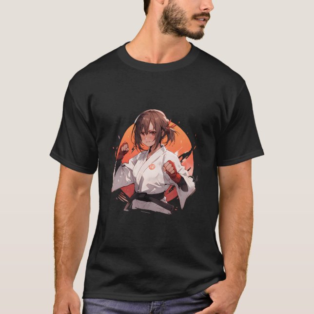 Camiseta Anime Straight Hair Brazilian Jiu-Jitsu Mial (Frente)