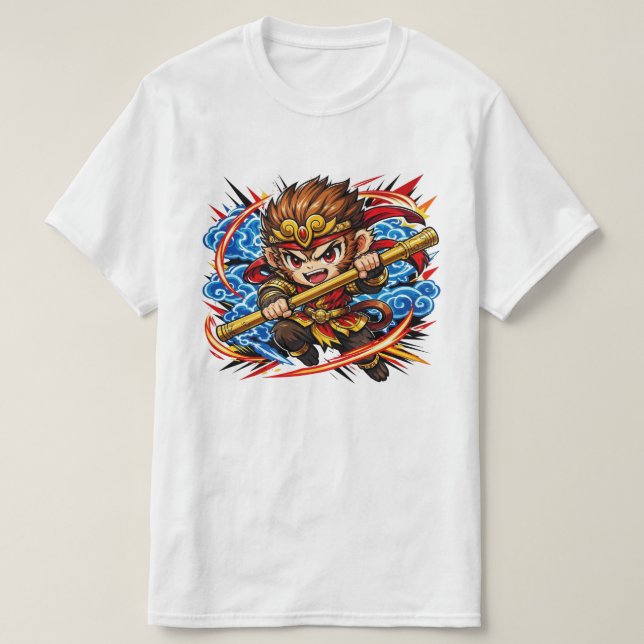 Camiseta Anime Sun Wukong Monkey King - Journey to the West (Frente do Design)