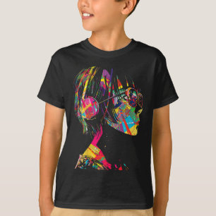 Camiseta Anime Trabalho de arte Geométrico do Anime Manga M