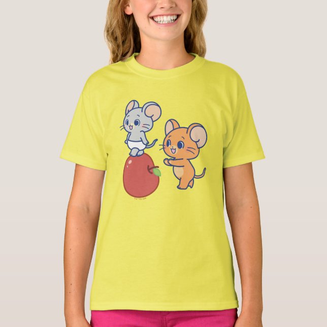 Camiseta Anime Tuffy e Jerry Apple Rolling (Frente)