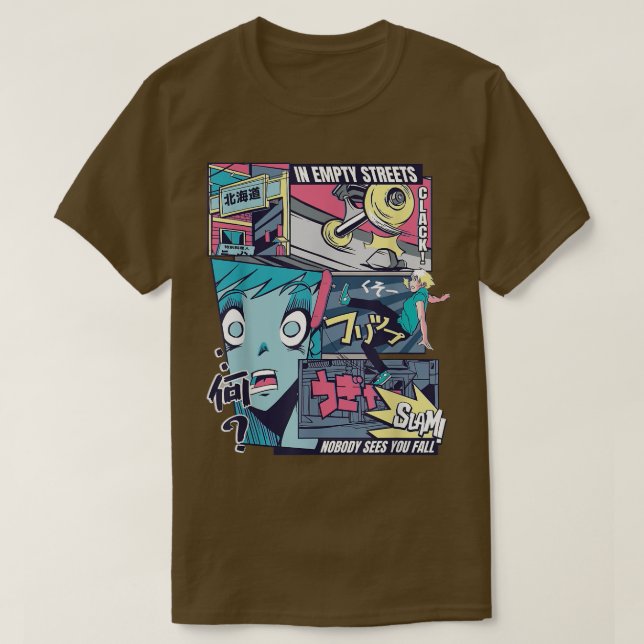 Camiseta Anime Vaporwave Skater Diversão Legal Retrowave 80 (Frente do Design)