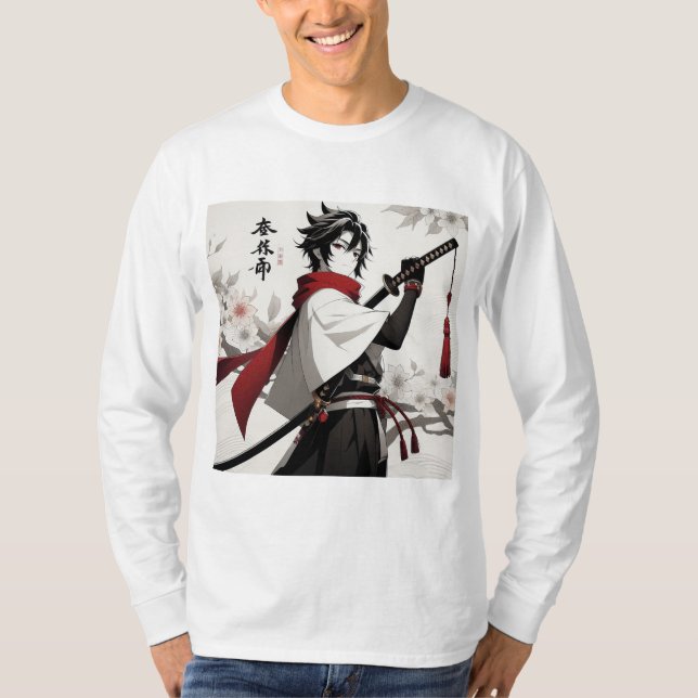 Camiseta Anime Vibes Long Sleeve Tee (Frente)
