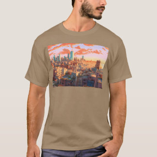 Camiseta Animeel Aviv Uma Paisagem Urbana Dinâmica Inspirad