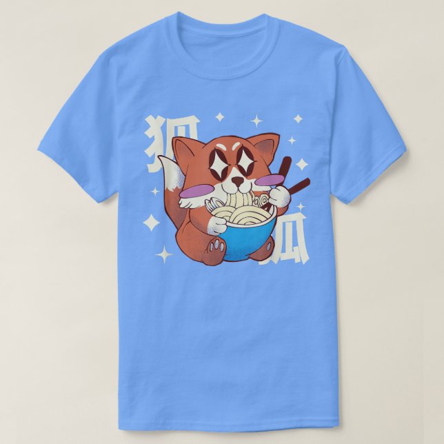 Camiseta Animes Cachorros A Comer Ramen, Para Mulheres E Ho (Frente do Design)