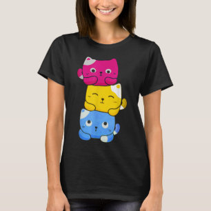 Camiseta Animes de Gato Kawaii, Pansexuais, Arte, Orgulho P