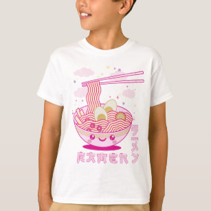 Camiseta Animes e Noodles Ramen Ramen Cute Kawaii Ramen Gir